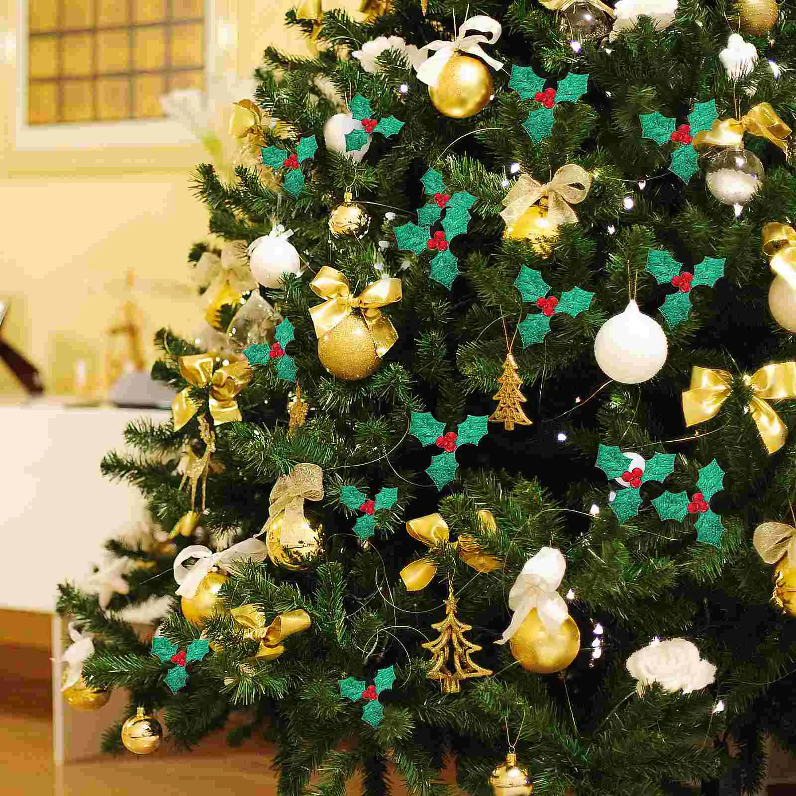 200 шт. рождественская елка ручной работы листья декор для растений декоративный