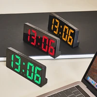 d2 digital led alarm table clock with temperature thermometer calendar and sound control backlight for bedroom clock gift idea