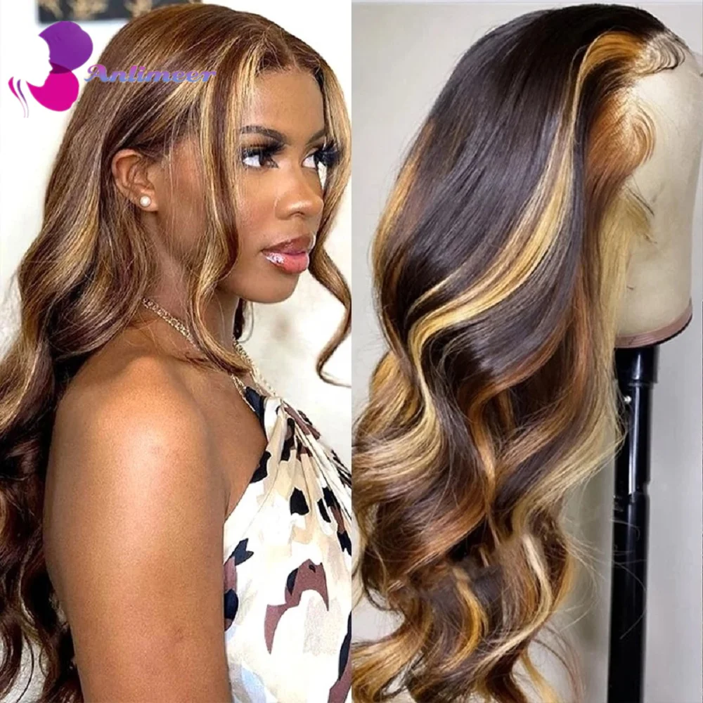 

Silk Top Wig Highlight 1B Honey Blonde Color Body Wave Human Hair Hd 13x4/13x6 Lace Front Wig 1B4/27 Wavy Wig for Black Women
