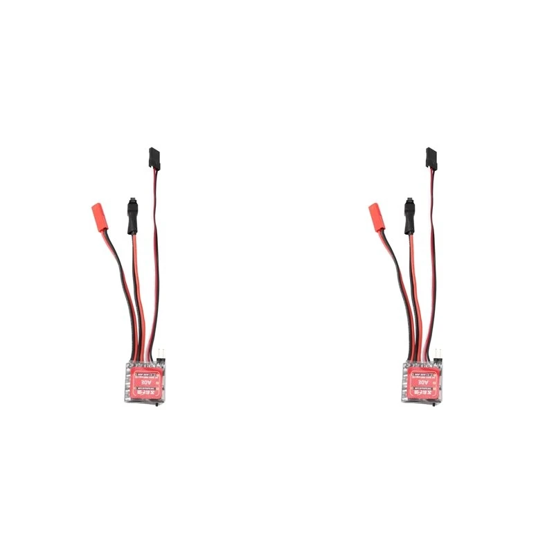Фото A49K-2X Micro-ESC 30A, электронный регулятор скорости для коллекторных двигателей, 2S 4-8В, для DIY миниатюрных радиоуправляемых моделей 1/16, 1/18, 1/24 (автомобили, лодки, танки), с разъемом JST №1