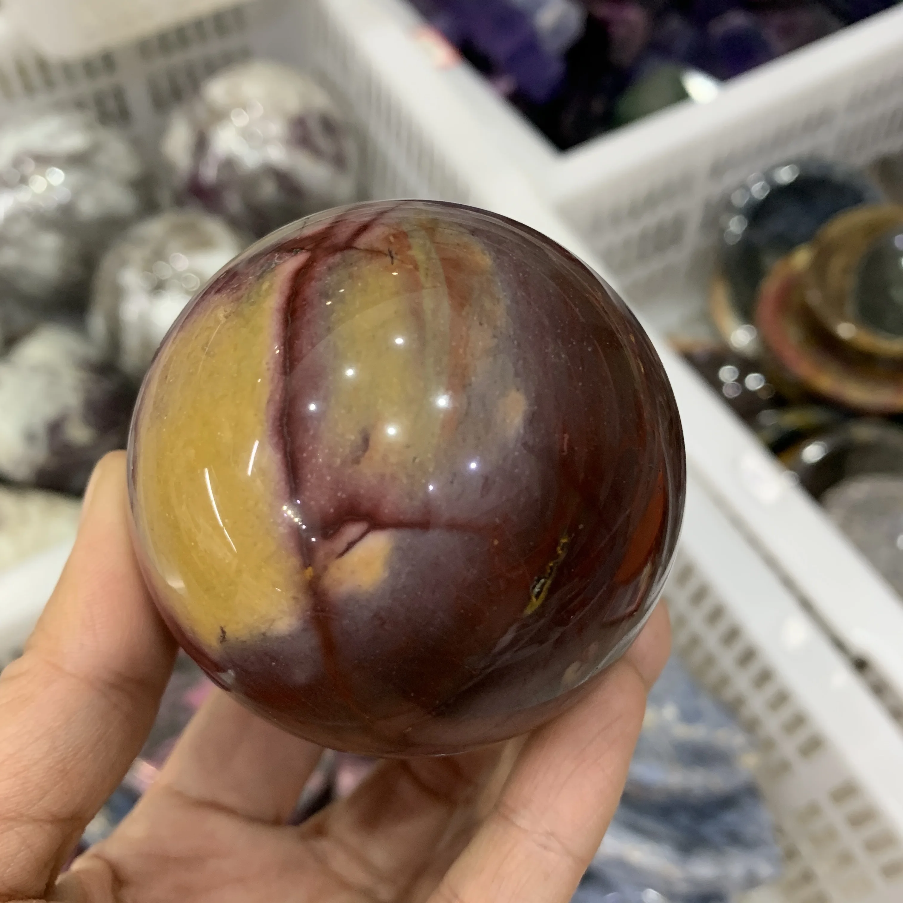 60 мм натуральный лунный кайт Сфера кварц кристалл исцеляющий камень шар фэн-шуй украшения