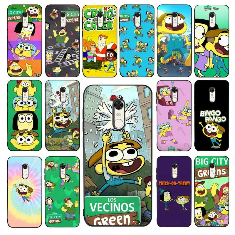 

Disney Cartoons Big City Greens Phone Case for Redmi 5 6 7 8 9 A 5plus K20 4X 6 cover