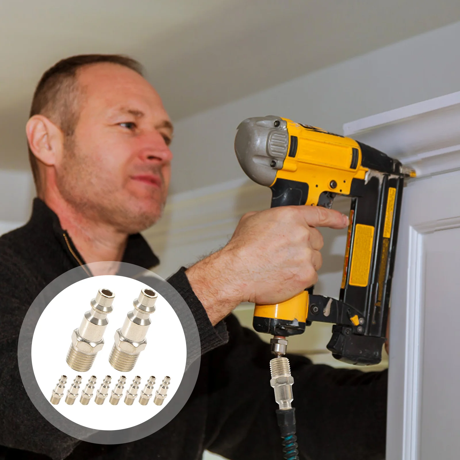 

10pcs Replacement Practical Air Hose Connectors Hose Quick Connect Air Tool Fittings Air Fittings