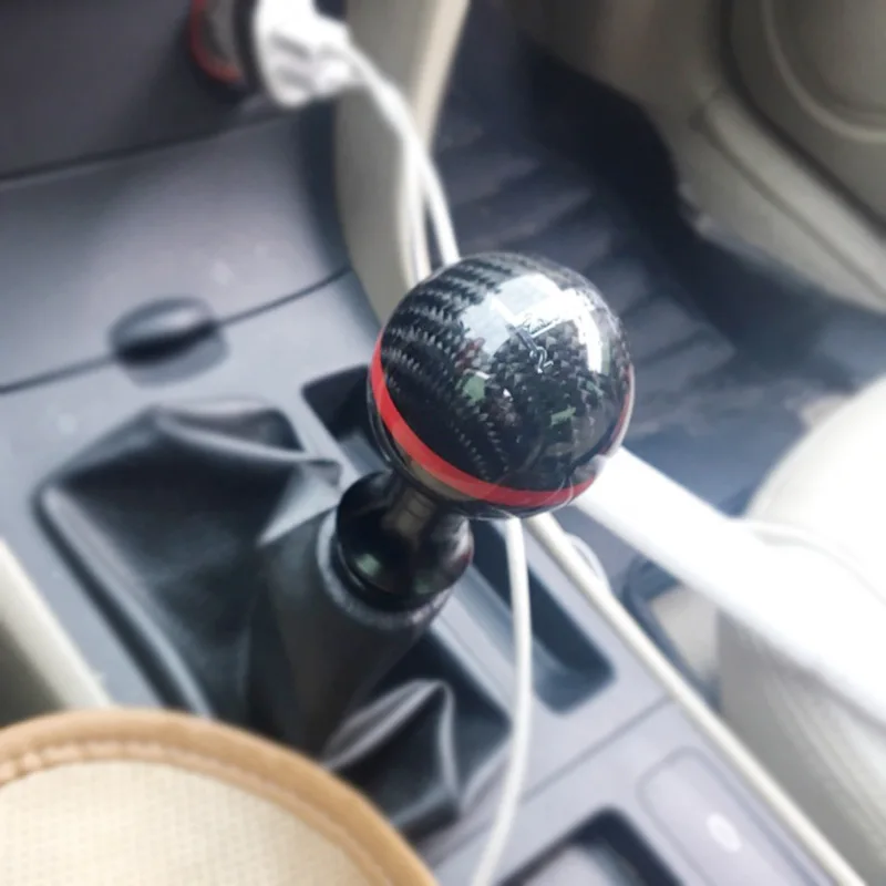 

Style Black/red Line 5/6 Speed M12X1.5/M10X1.5/M10X1.25 Mugen Carbon Fiber Gear Shift Knob for Honda Acura/TOYOTA/NISSAN