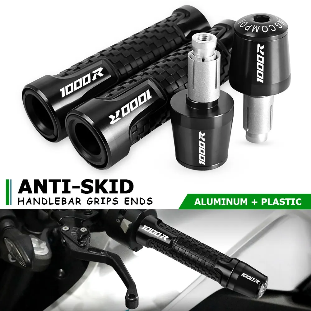 

For KAWASAKI 1000R 1000SX ER5 2017 2018 2019-2021 Motorcycle Accessories 7/8" 22MM Handlebar Hand Grips Handle Bar End Cap plug