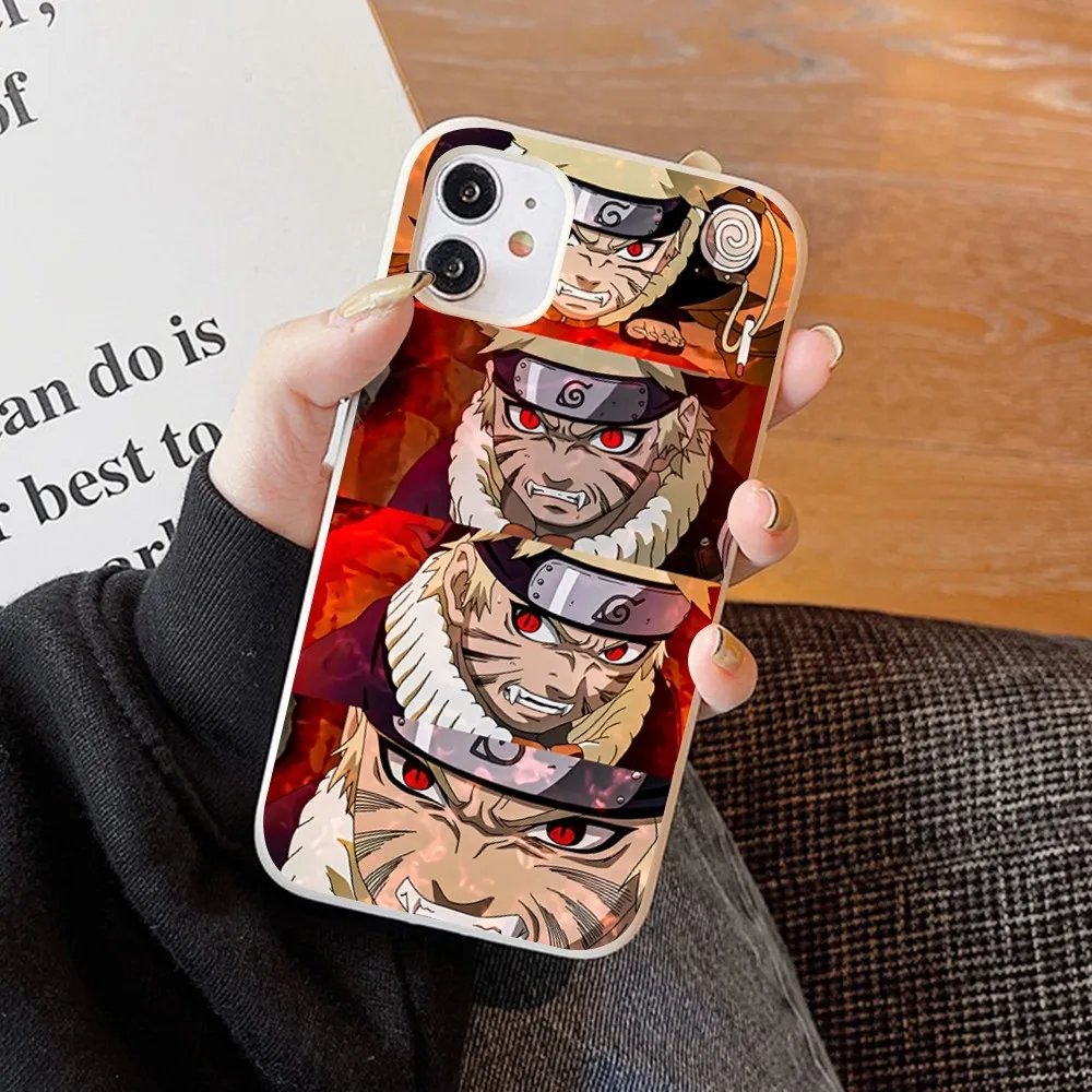 Anime Cool-N-Narutos Phone Case Soft Solid Color For Iphone 14 11 12 13 Mini Pro Max 7 8 Plus 6 6s X Xs Xr