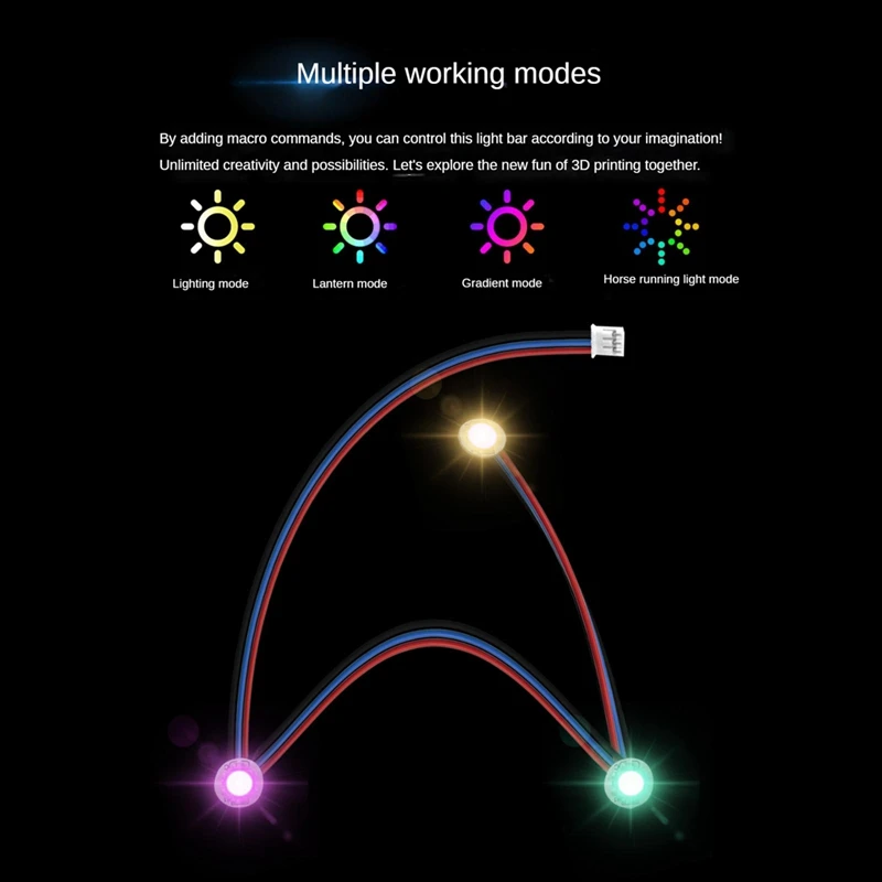 Полностью Собранный светодиод для ворона 2 4 стеллажная горелка с 3 мини-кнопками
