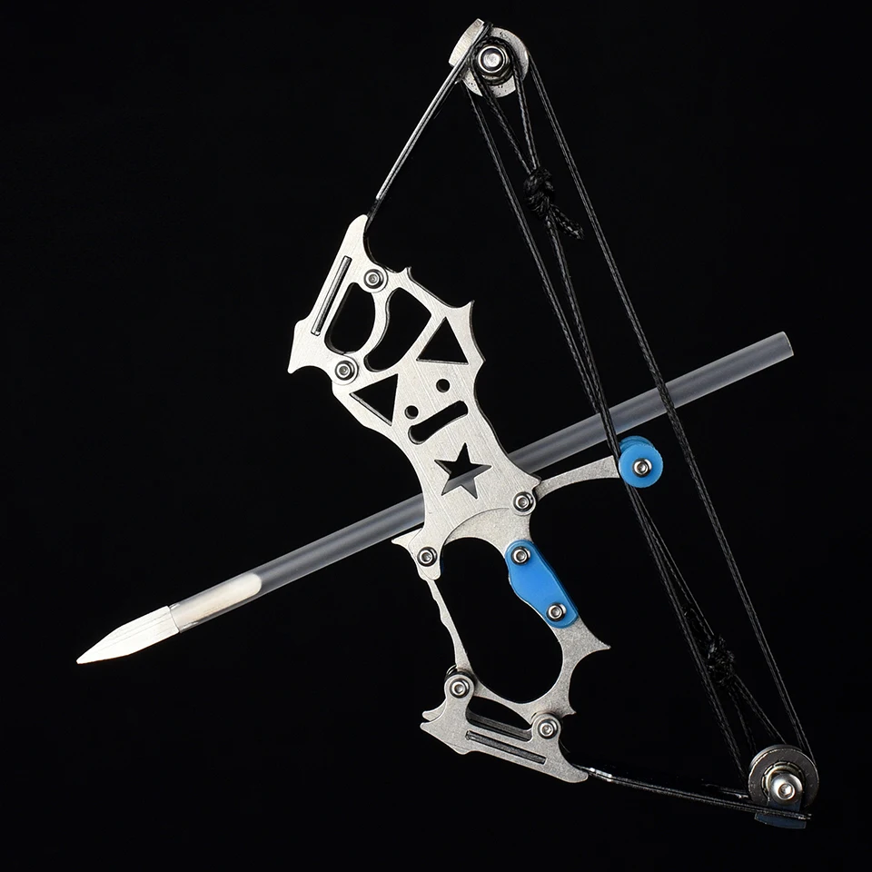 

Outdoor Mini Bow and Arrow Set Pocket Shooting Toy Creative Catapult Target Practice Children and Adults Archery Entertainment