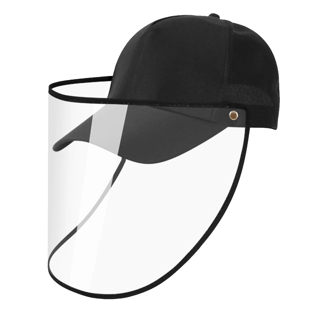 

Dustproof Detachable Eye Protection Adjustable Strap Wide Brim PVC Saliva Isolation Anti Spitting Protective Hat Face Shield