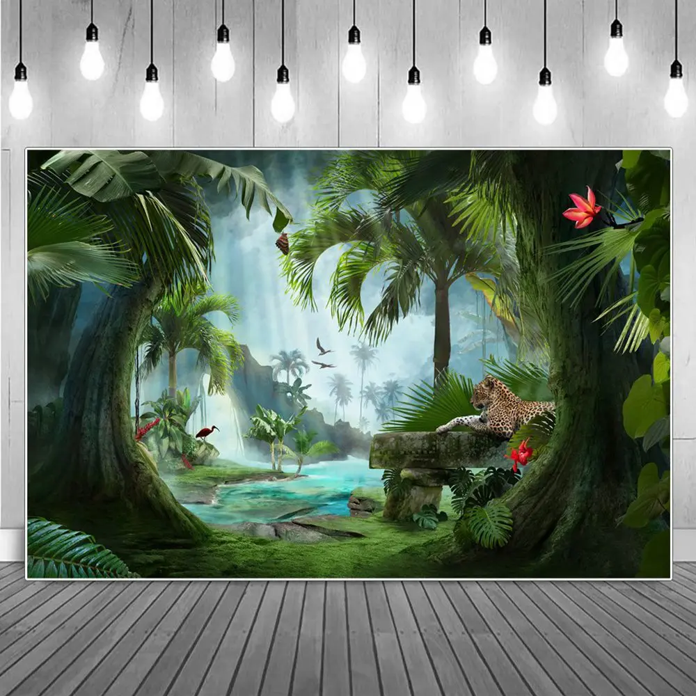 

Fairy Tale Jungle Forest Backgrounds Wonderland Dreamy Enchanted Magic Palm Tree Photography Backdrops Photographic Portrait
