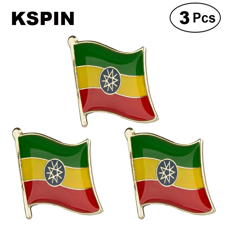 

Ethiopia Lapel Pin Brooches Pins Flag badge Brooch Badges