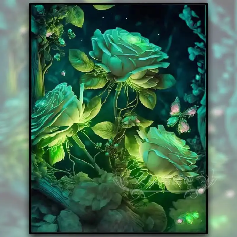 Вышивка крестиком ручной работы вместо индивидуального настенного цветочного