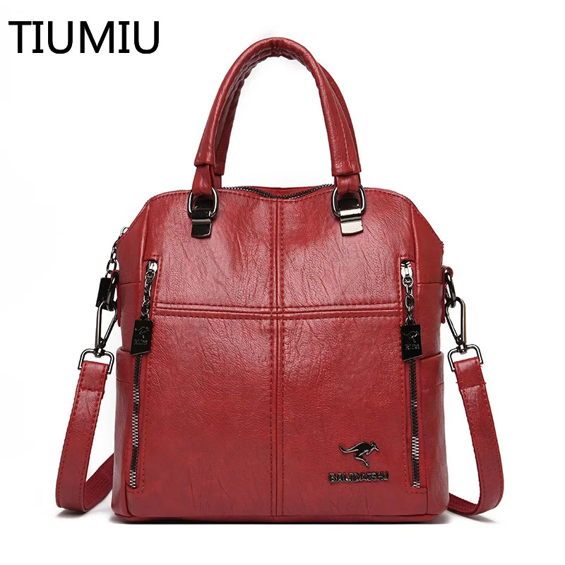 

2021 Small Backpack Multifunction Women Backpacks Vintage Leather School Bags For Girls Shoulder Bag Ladies Travel Backpack