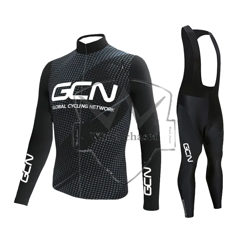 

Spring and autumn GCN Long sleeve Quick-drying Cycling Jersey set Bicycle Clothes Shirts Riding Apparel Breathable road cycling