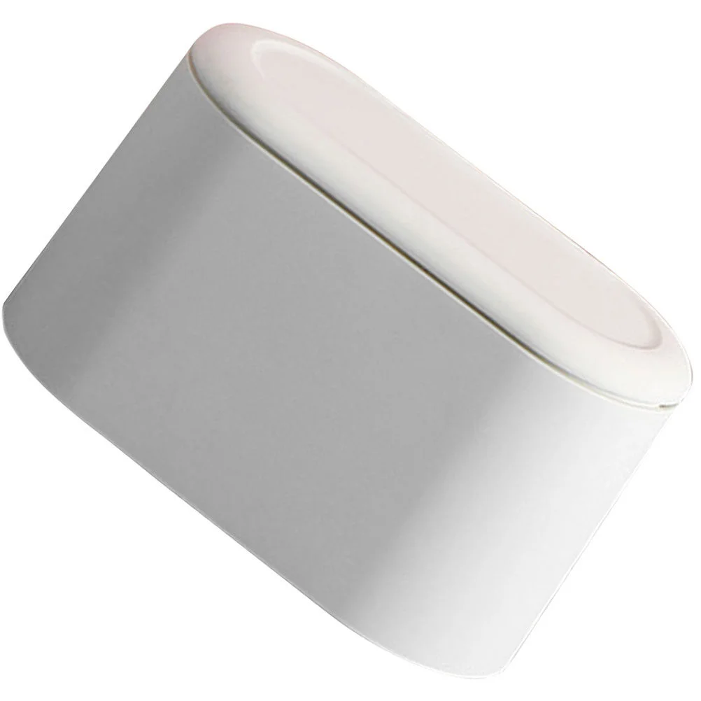 

Mini Trash Bin Small Waste Bucket Cover Press Type Can Household White Pp Press-type Desk Garbage Container