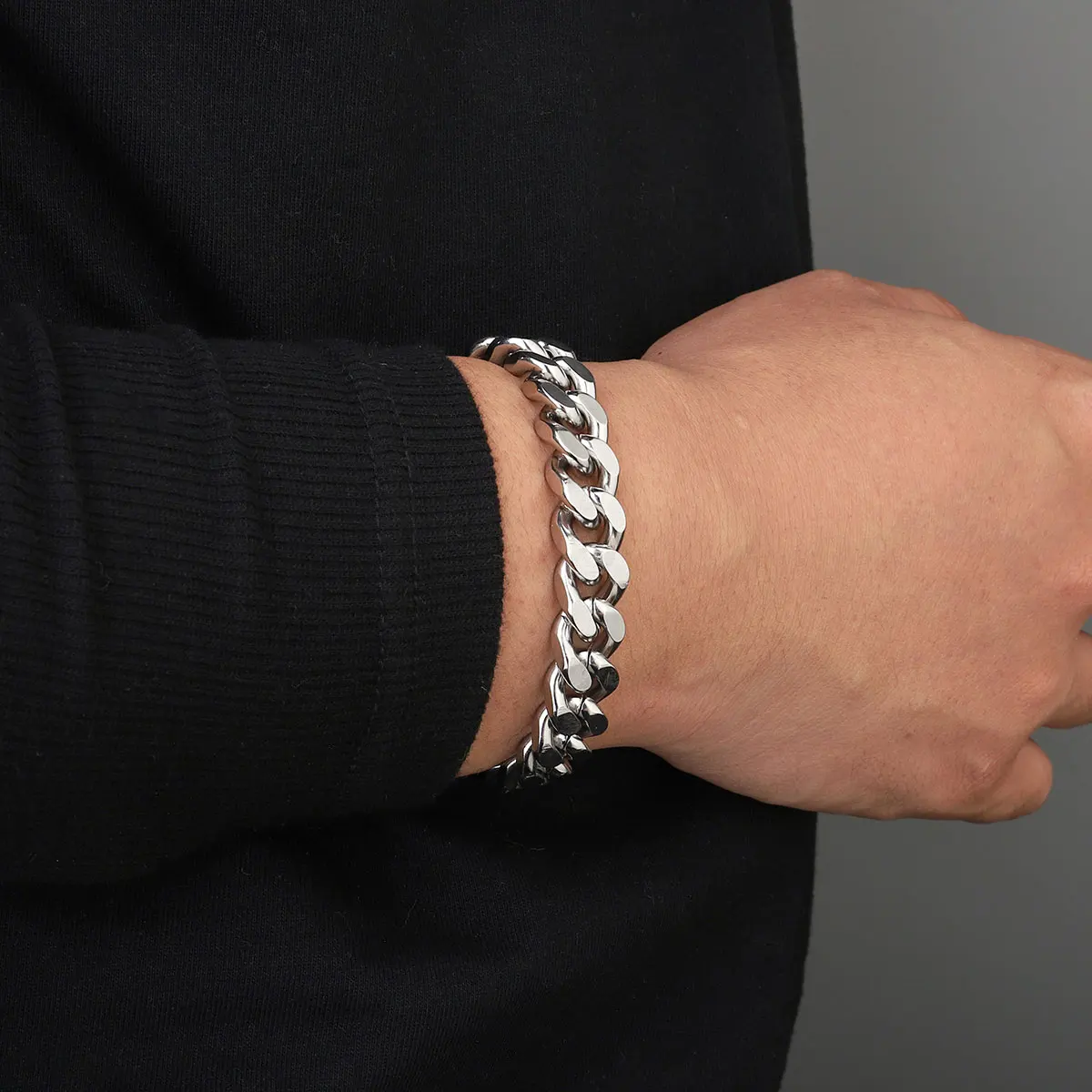 Браслеты мужские из нержавеющей стали с застежкой-карабином инструменты в стиле