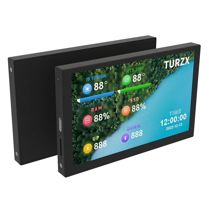 

5.0 Inch Computer Monitor for Mini ITX IPS TYPE-C Secondary Screen CPU GPU RAM HDD Monitor USB Display 800x480 Freely AIDA64