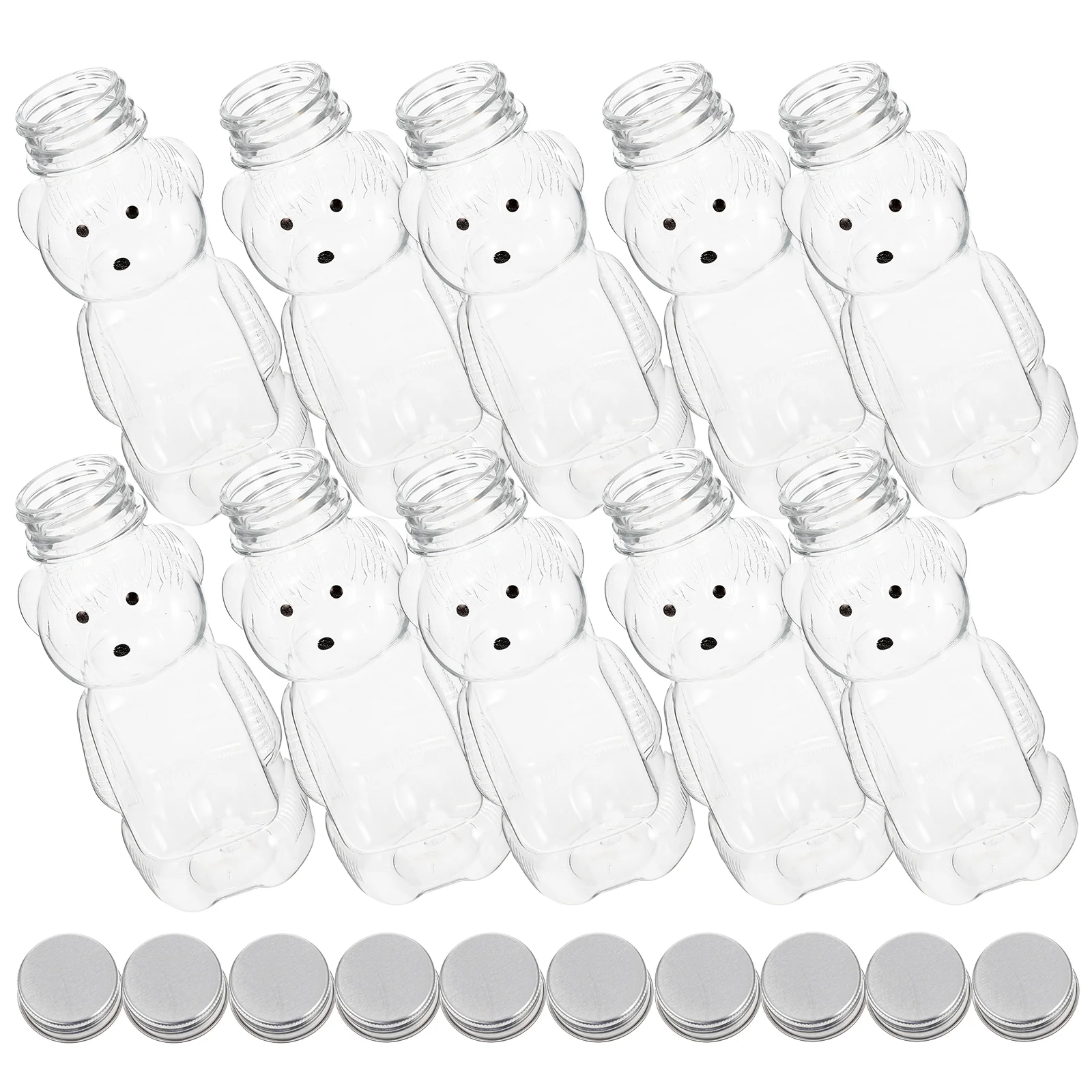 

10pcs Transparent Honey Bottle Candy Bottle Holiday Party Sealed Storage Jar