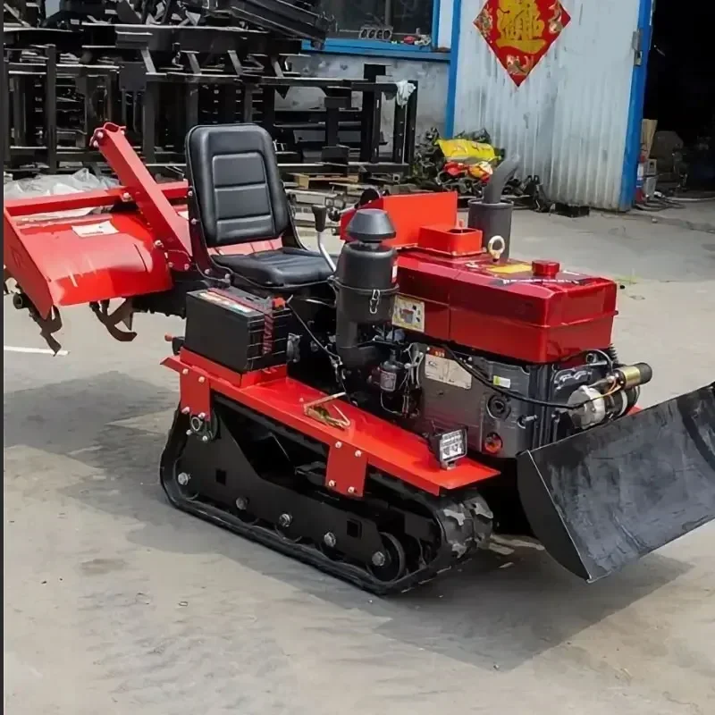 Фото 35HP40HP Популярный многофункциональный гусеничный культиватор, ручной трактор, сельскохозяйственное оборудование, используемое в рисовых сахарах №2