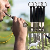 1pcs dog trainings whistle copper ultrasonic pet dog training whistle portable keychain whistle adjustable dog flute supplies