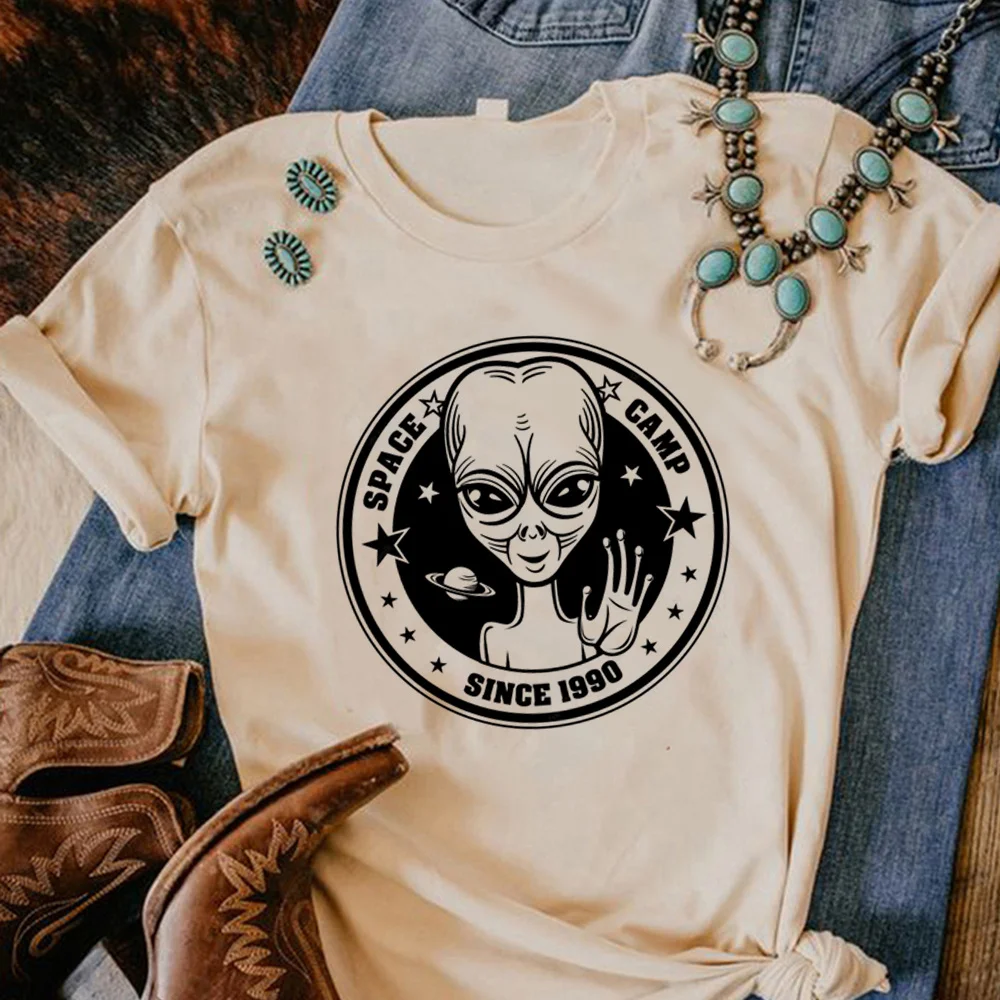 

Alien t shirt women funny top female Japanese clothes