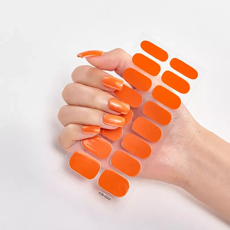 

Nails Art Decoration Nail Strips Pure Solid Color Women Nail Tips Self Adhesive Nail Sticker Nails Sticker Designer
