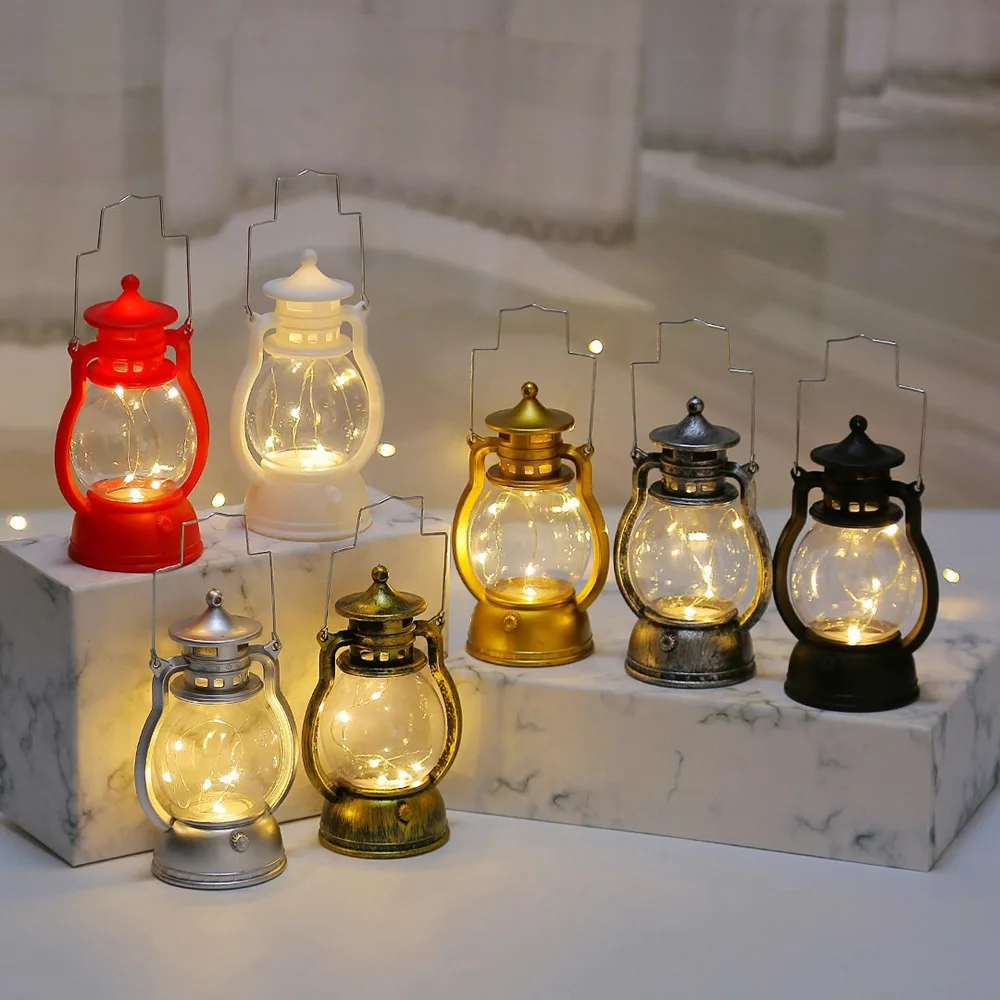 

2022 New Christmas Retro LED Oil Lamp Santa Cluas Pony Lights EID Mubarak Decor Decoration for Home Kid Toys Birthday Gifts