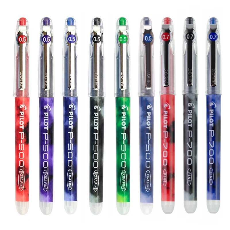 

6 Colors Pilot P-500/P-700 Precise Gel Ink Rolling Ball Set 0.5/0.7mm Pen Red/Black/Blue/Green/Purple/Blackblue Color