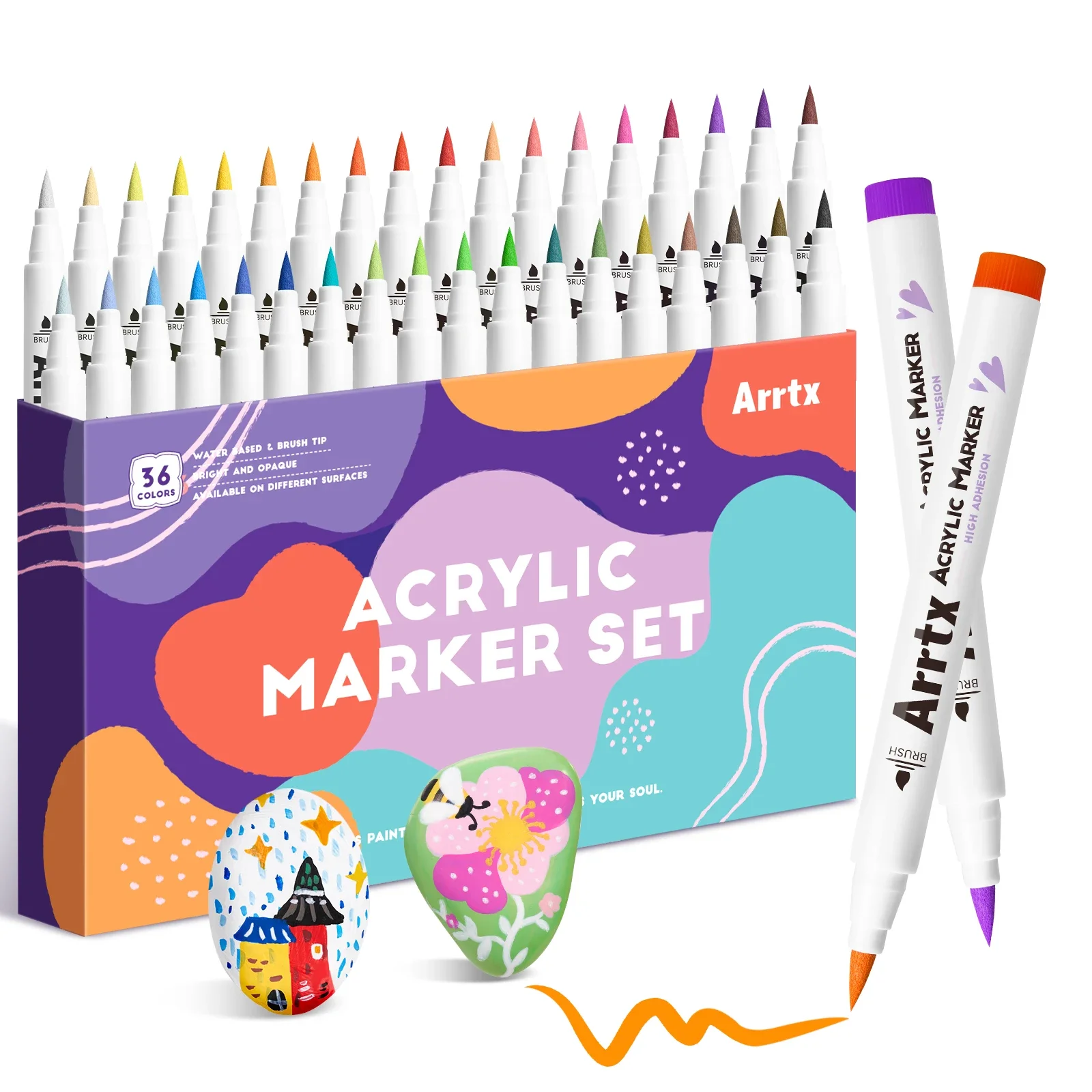 Акриловые маркеры Arrtx 48 цветов