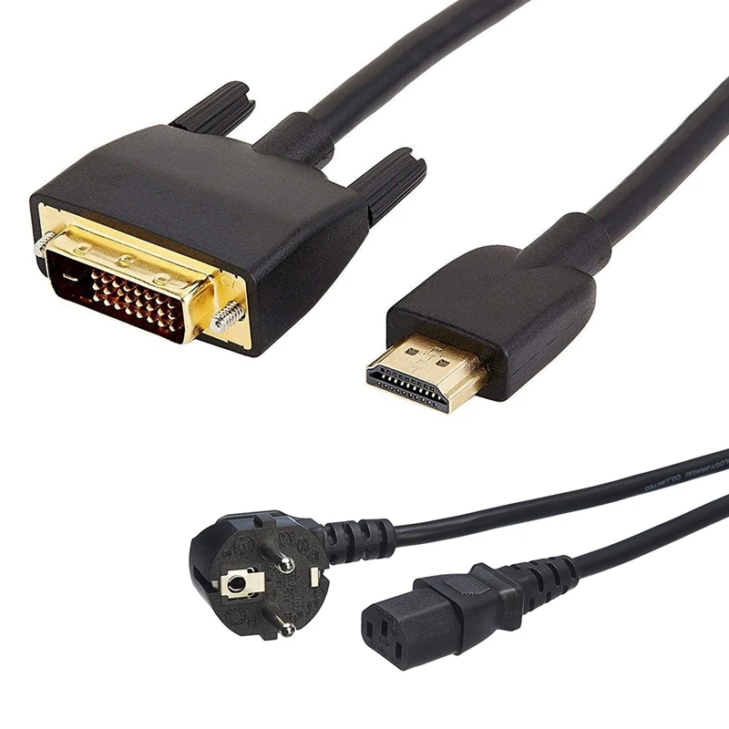 

Botique-кабель питания 1,5 м HDMI-совместимый к DVI адаптеру кабель 2 м не для подключения к разъему SCART или VGA