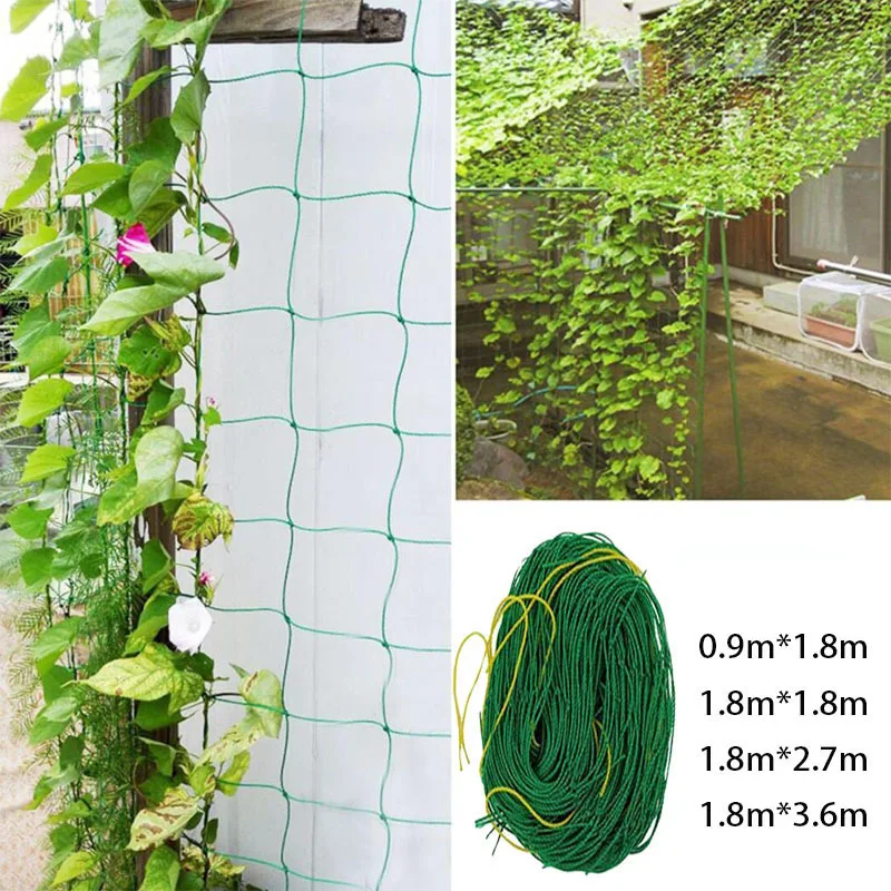 

1pc Garden Plants Climbing Net Plastic & Nylon Net Morning Glory Flower Vine Netting Support Net Grow Holder Trellis Netting