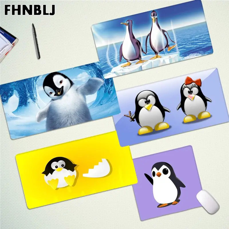 

Милый мультяшный Пингвин, собственные коврики, силиконовый большой/маленький коврик для мыши, игровой коврик для клавиатуры, коврик для мыш...