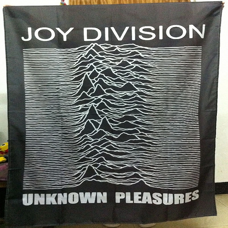 

UNKNOWN PLEASURES Orchestra 56X36 inches large banner retro rock band logo poster cloth painting Bar Cafes hostel home decor