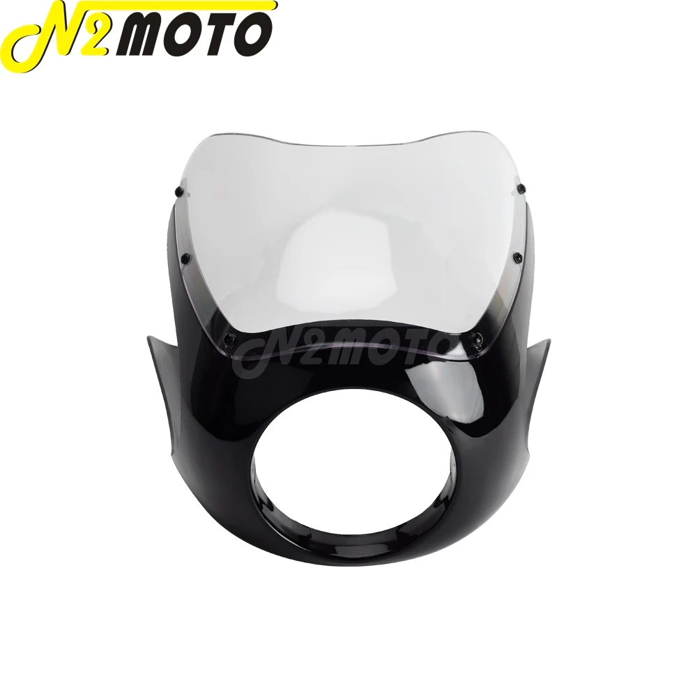 Полуобтекатель для фар 6-1/4 дюйма маска на лобовое стекло Ducati Moto Guzzi Bobber Retro Cruiser Cafe