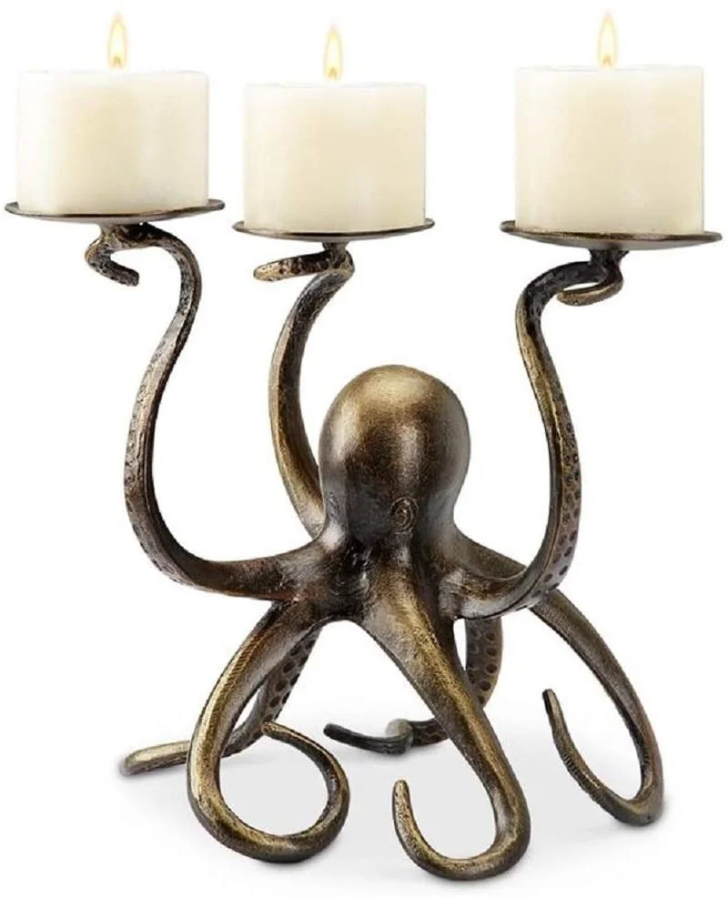 

Металлический Подсвечник Octopus Pillar Trio, свадебные украшения, центральные части стола