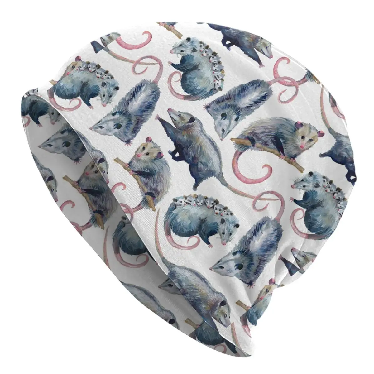 

Possum Palooza, шляпа с рисунком животных, модные уличные шапочки, шапки, шапка унисекс, теплая термоэластичная шапка