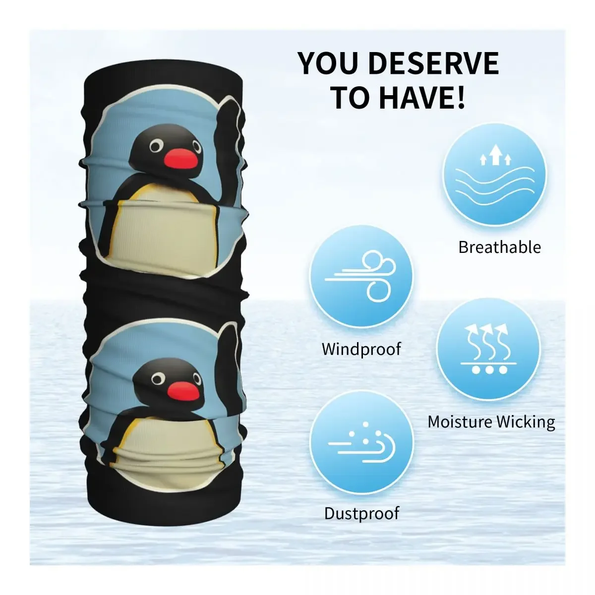 Шарф Hello Penguin шейный платок маска для лица из полиэстера