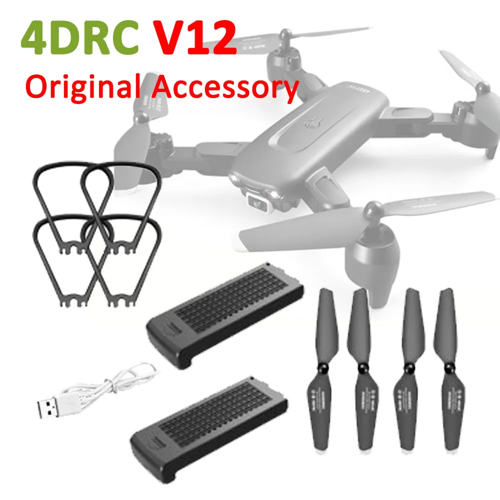 

4 ДРК V12 4D-V12 мини-Дрон оригинальный аксессуар Зарядное устройство USB батарея основной лопасть пропеллер реквизит защитная рамка Защита лопа...