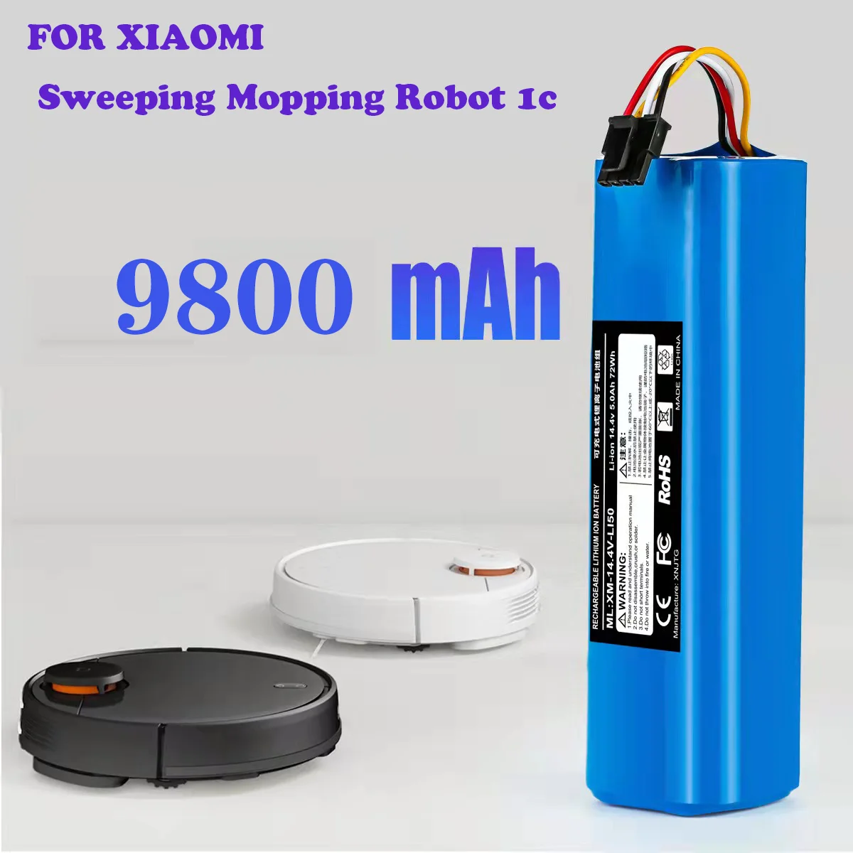 

Аккумулятор для робота-пылесоса Xiaomi Mijia 1C STYTJ01ZHM, 14,4 В, 5200 мАч