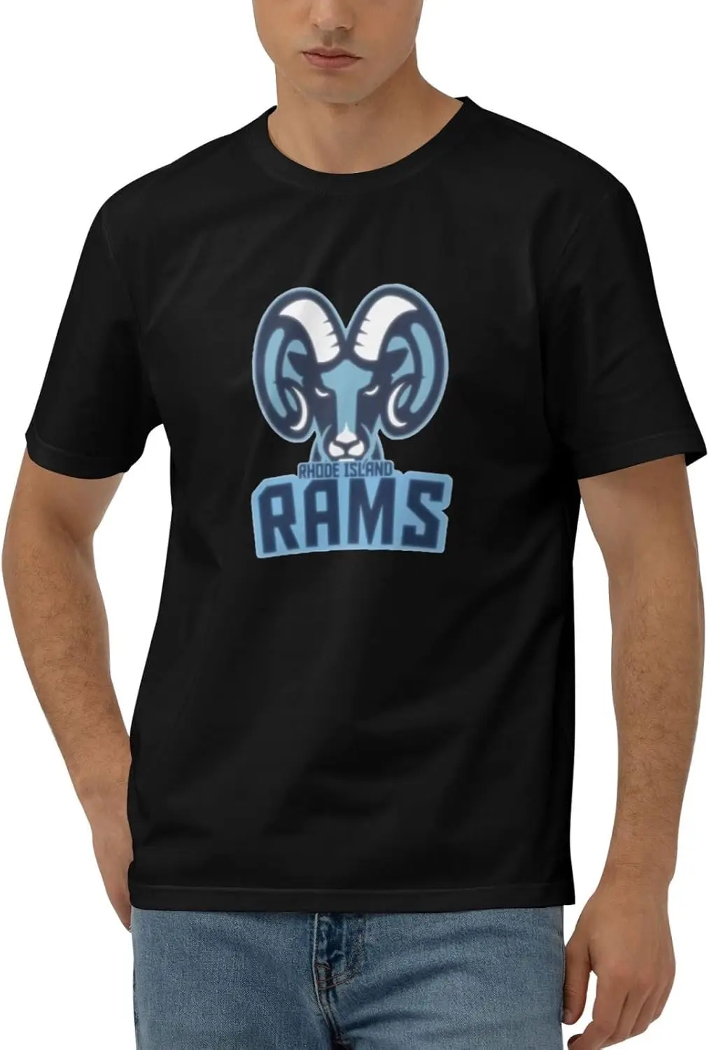 Мужская футболка Uri University of Rhode Island Rams из чесаного хлопка 170 г с короткими рукавами