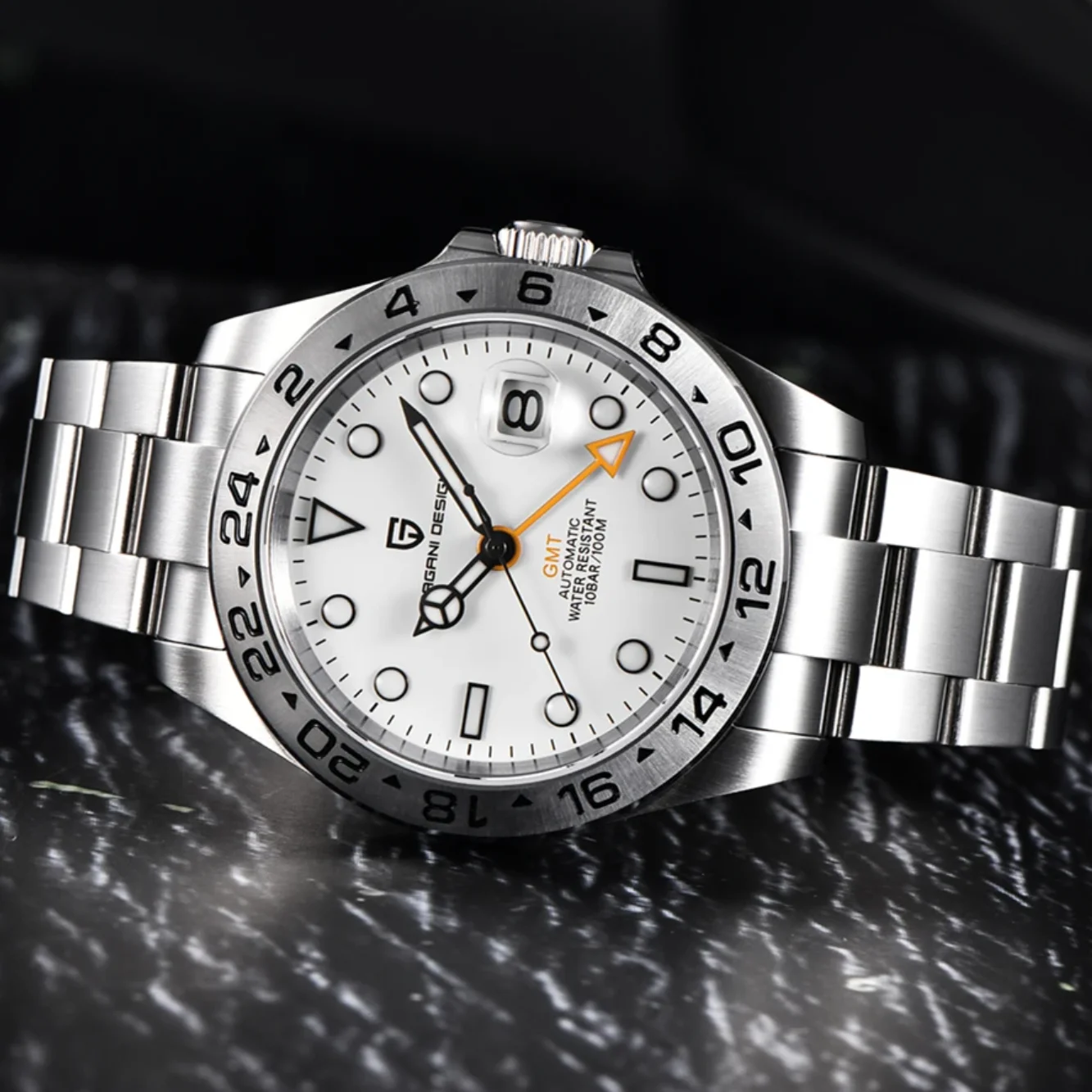 PAGANI DESIGN GMT 2021 автоматические мужские механические часы из нержавеющей стали