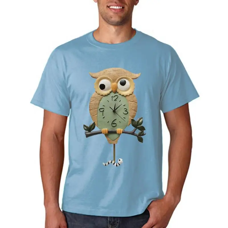 

Женская футболка с коротким рукавом, круглым вырезом и принтом совы