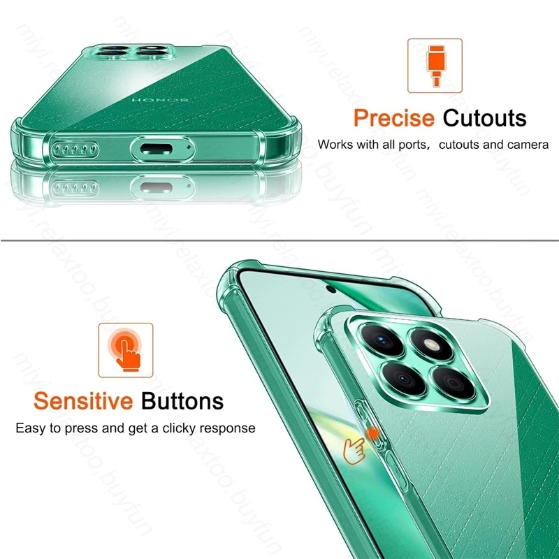 Роскошный силиконовый мягкий чехол с подушкой безопасности для Honor 200 Smart 5G