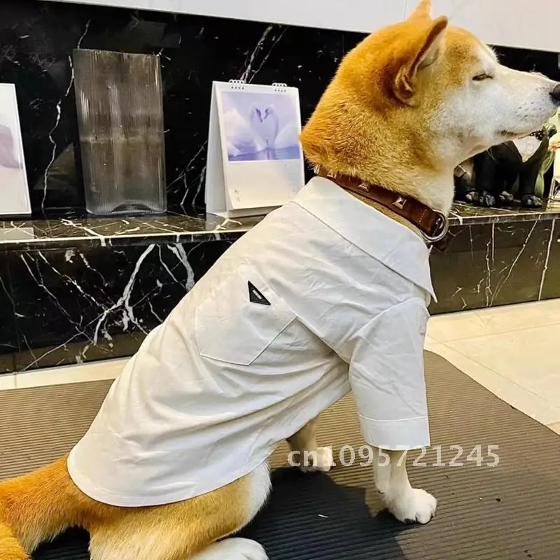 XS ~ 2XL Одежда для бульдогов собак Модная белая рубашка Pet Chihuahua Маленькая одежда