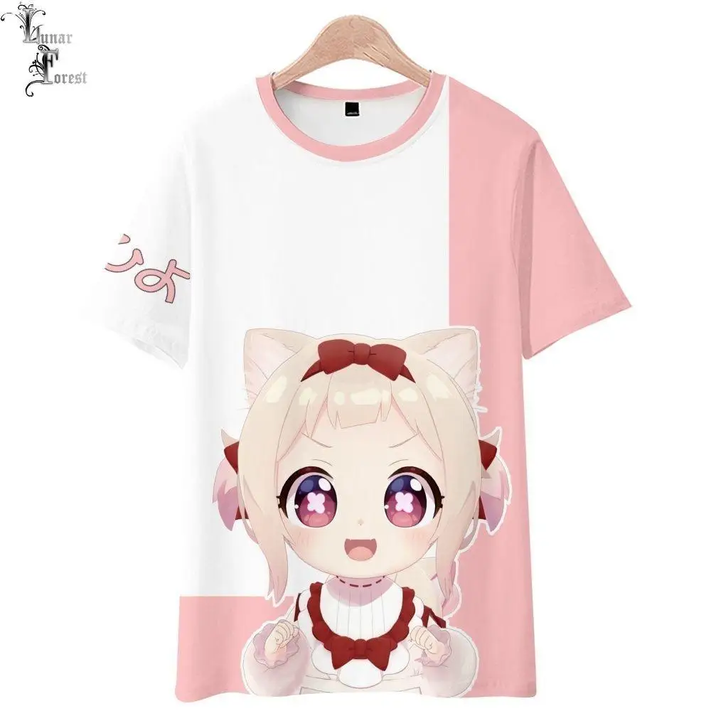 

Крутая футболка VTuber Amai Hiyo 3D, летняя модная популярная японская уличная одежда в стиле Харадзюку с круглым вырезом и коротким рукавом, аниме ...