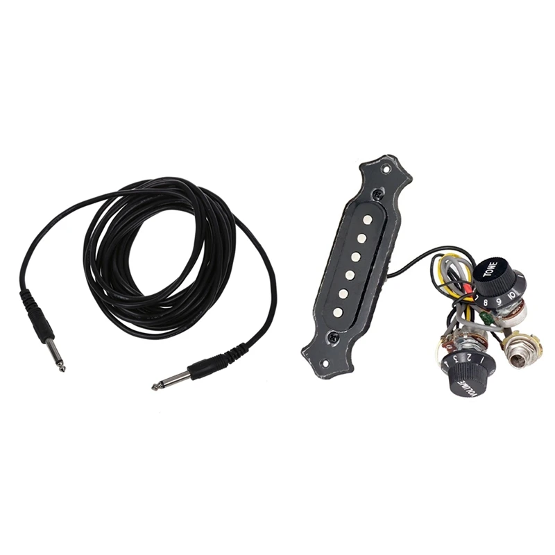 

1 Pcs 5M Cable Cord Jack For Guitar Electric Guitar & 1 Set MI0301 Prewired Guitar Sound Hole Pickup Wiring Harness