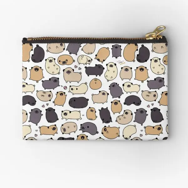

Pug Life Doodle Zipper Pouches Panties Pocket Bag Coin Key Men Money Pure Women Small Wallet Cosmetic Underwear Socks Packaging