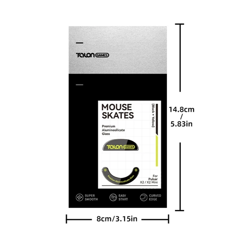 Стеклянные ножки для мыши F3KE TALONGAMES мини-беспроводной стеклянные коньки с круглым