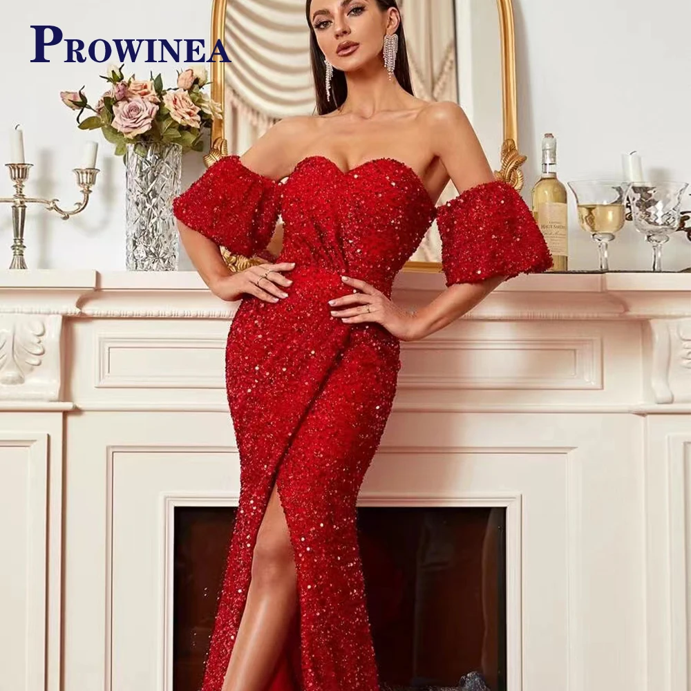 

Провинция, сексуальное платье для выпускного вечера с блестками и бисером, женское вечернее платье со съемными рукавами, сделано для заказа...