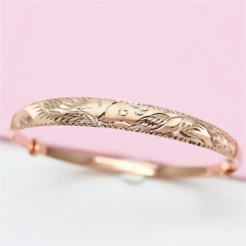 Женский браслет из розового золота 585 пробы с огранкой 14 к